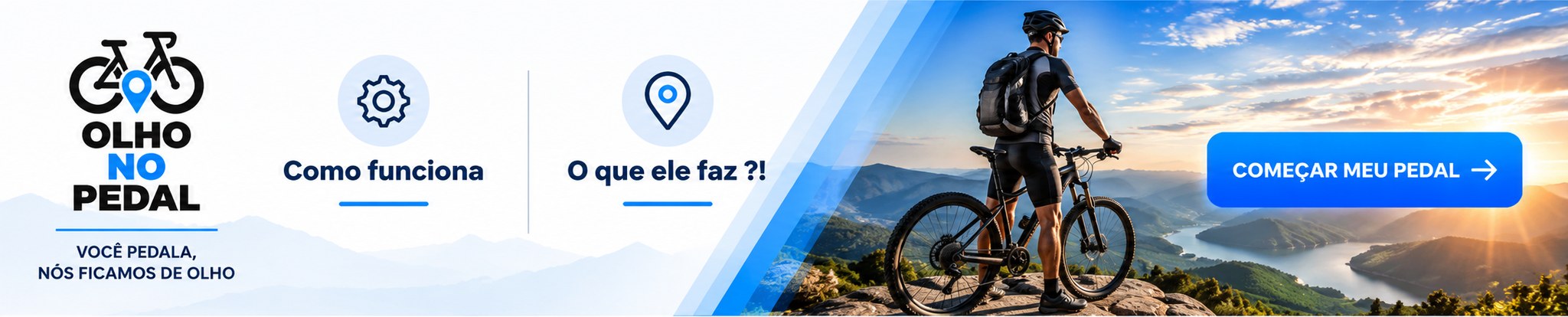 Olho no Pedal — Como funciona · O que ele faz · Começar meu pedal
